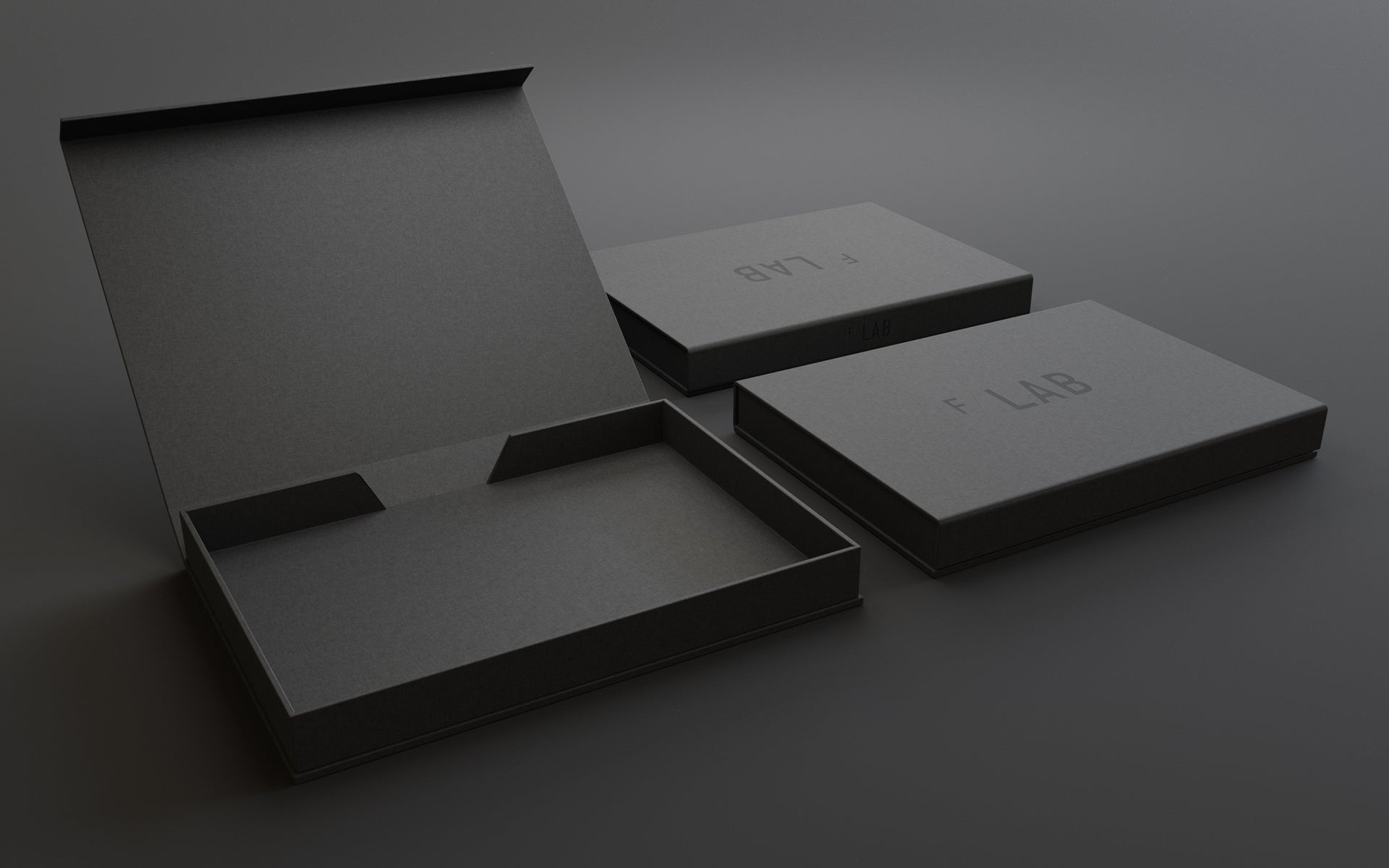Stabile Magnetboxen mit Strukturmaterial Feinleinen