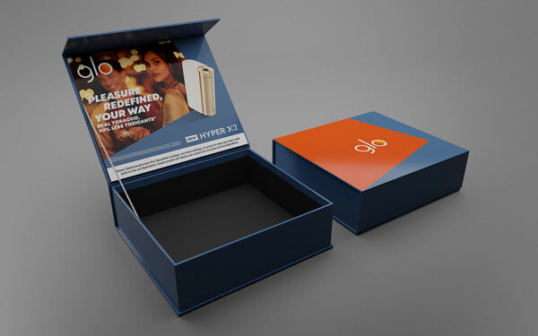 Individuell bedruckte Box für eine einzigartige Präsentation.